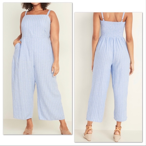 Old Navy Pants - Old Navy Linen Blend Jumpsuit SZ 1X EUC